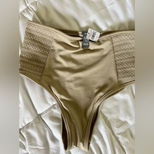 NEVER WORN aerie beige high waisted bathing suit bottom
